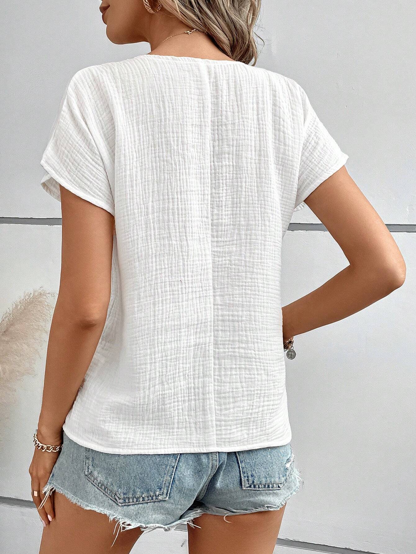 Olga – Damska bluzka z krótkim rękawem, która rozjaśni dzień