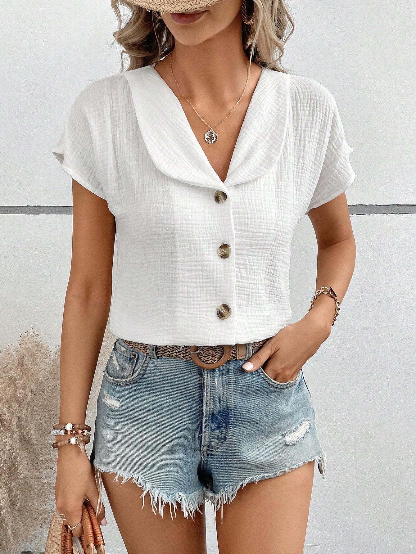 Olga – Damska bluzka z krótkim rękawem, która rozjaśni dzień