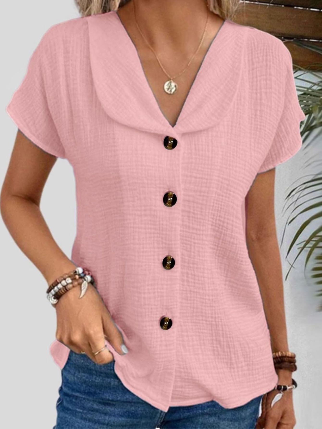 Olga – Damska bluzka z krótkim rękawem, która rozjaśni dzień