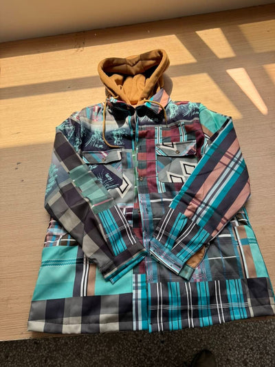 Emil – Męska kamizelka patchworkowa w kratę