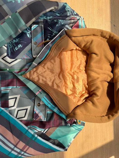 Emil – Męska kamizelka patchworkowa w kratę