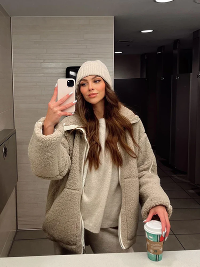 Liliana – ciepły, inspirujący damski płaszcz