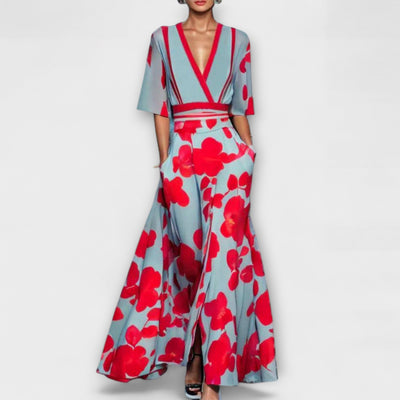 Barbara – Długa sukienka w kwiaty, która rozjaśni każdy dzień